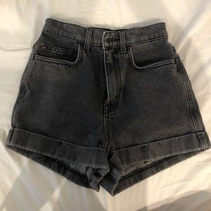 American apparel high waisted denim shorts